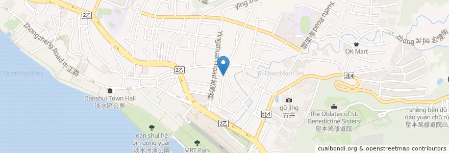 Mapa de ubicacion de 窩浩斯甜品 en Taiwán, Nuevo Taipéi, 淡水區.