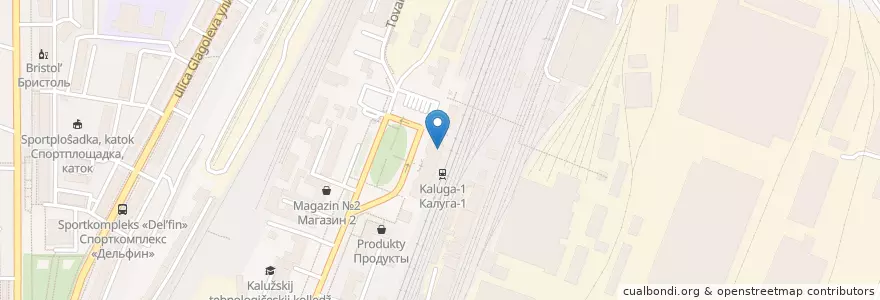 Mapa de ubicacion de Автовокзал «Калуга 1» en روسيا, Центральный Федеральный Округ, Калужская Область, Городской Округ Калуга.