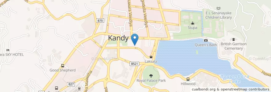Mapa de ubicacion de Krishnarathna Car Service Station en Sri Lanka, Central Province, Kandy District.
