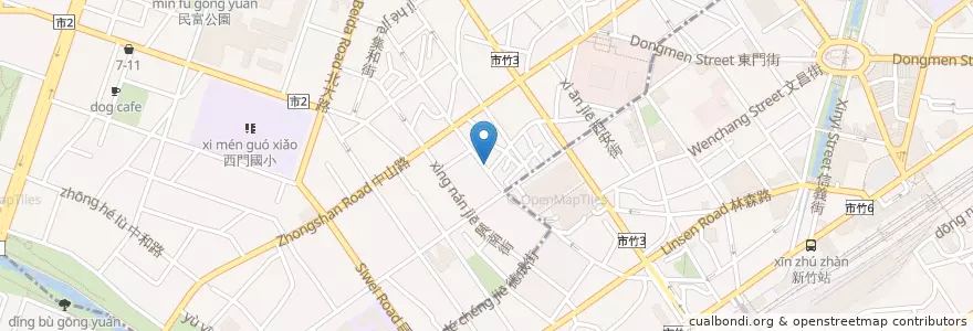 Mapa de ubicacion de Salmon Cafe en Taiwan, 臺灣省, 新竹市, 北區.