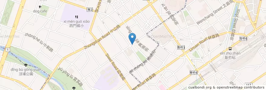 Mapa de ubicacion de Cafe Ant en Taiwan, 臺灣省, 新竹市, 北區.
