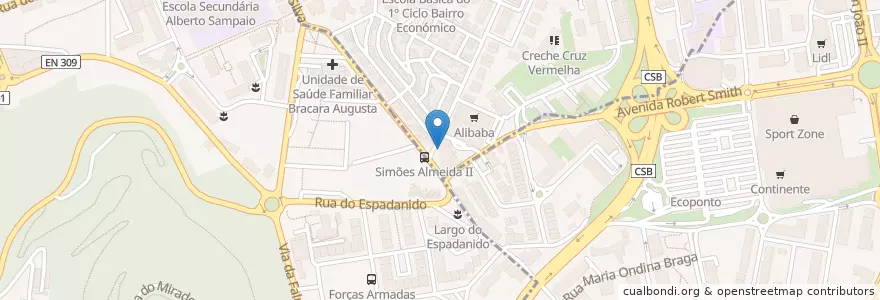 Mapa de ubicacion de Aroma à Janela en Portugal, Norte, Braga, Cávado, Braga, São Vítor.