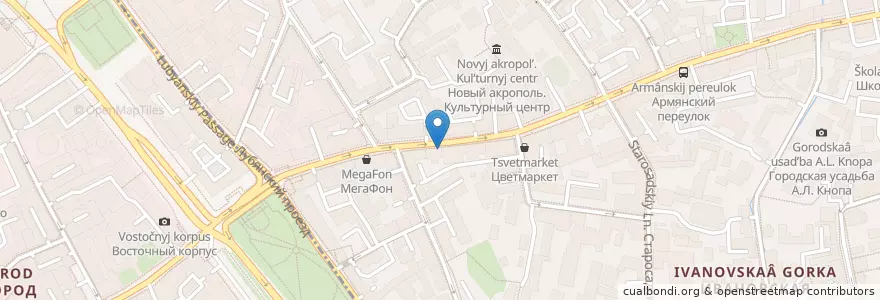 Mapa de ubicacion de Натахтари en Rússia, Distrito Federal Central, Москва, Центральный Административный Округ.