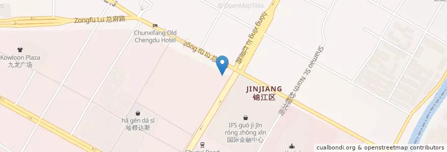 Mapa de ubicacion de 法兰西共和国驻成都总领事馆 en Chine, Sichuan, 成都市, 锦江区 (Jinjiang), 春熙路街道 (Chunxilu).