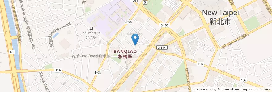 Mapa de ubicacion de 臺灣中小企業銀行 en Taiwan, Neu-Taipeh, Banqiao.