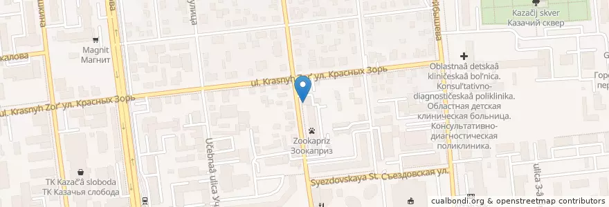 Mapa de ubicacion de Госаптека en ロシア, シベリア連邦管区, オムスク州, オムスク地区, オムスク管区.