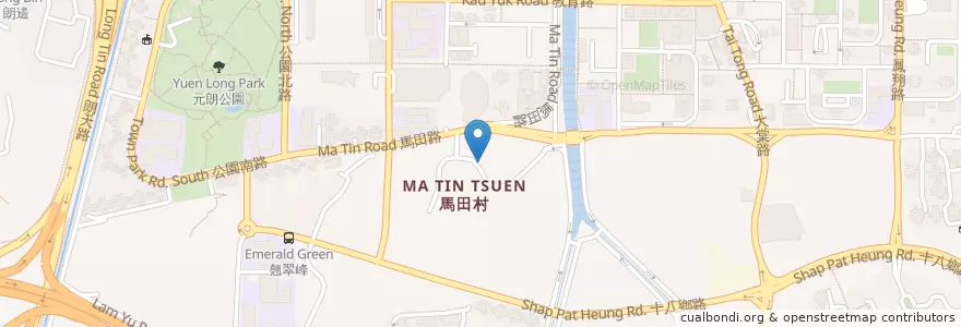 Mapa de ubicacion de 馬田村公廁 Ma Tin Tsuen Public Toilet en China, Hongkong, Guangdong, New Territories, 元朗區 Yuen Long District.