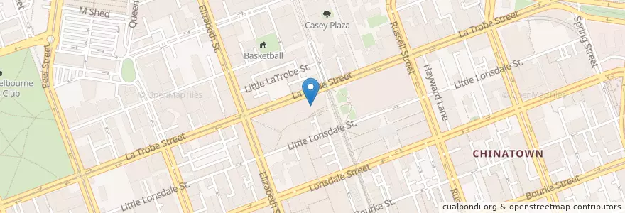 Mapa de ubicacion de Hoyts Melbourne Central en Australien, Victoria, City Of Melbourne.