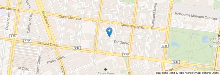 Mapa de ubicacion de RMIT Carlton Library en Avustralya, Victoria, City Of Melbourne.