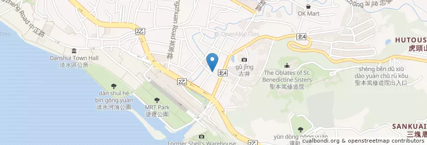 Mapa de ubicacion de 滬家全自助餐 en تایوان, 新北市, 淡水區.