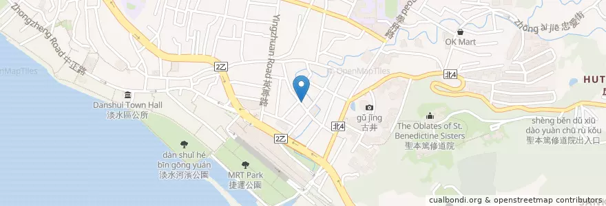 Mapa de ubicacion de 巡香園台菜海鮮 en 타이완, 신베이 시, 단수이 구.