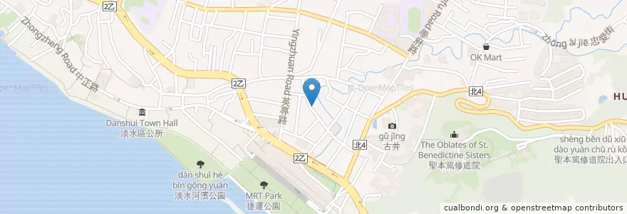 Mapa de ubicacion de 京華快餐 en Taiwan, 新北市, 淡水區.