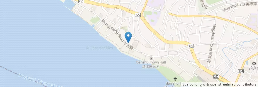 Mapa de ubicacion de 淡水天光 en Tayvan, 新北市, 淡水區.