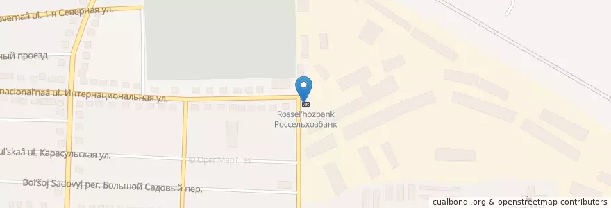 Mapa de ubicacion de Россельхозбанк en روسيا, منطقة فيدرالية أورالية, تيومين أوبلاست, Ишимский Район, Городской Округ Ишим.