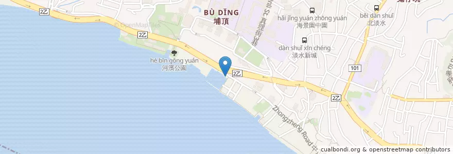 Mapa de ubicacion de Bigtom 美國冰淇淋文化館 en Taïwan, Nouveau Taipei, Tamsui.