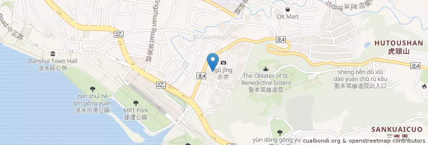 Mapa de ubicacion de 基督教淡江教會 en 臺灣, 新北市, 淡水區.