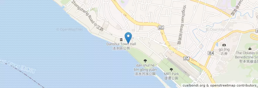 Mapa de ubicacion de She Jia Kong Que Ge en Taiwan, New Taipei, Tamsui District.