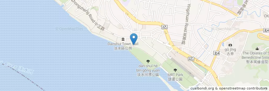 Mapa de ubicacion de 幸海宮 en Taiwan, 新北市, 淡水區.