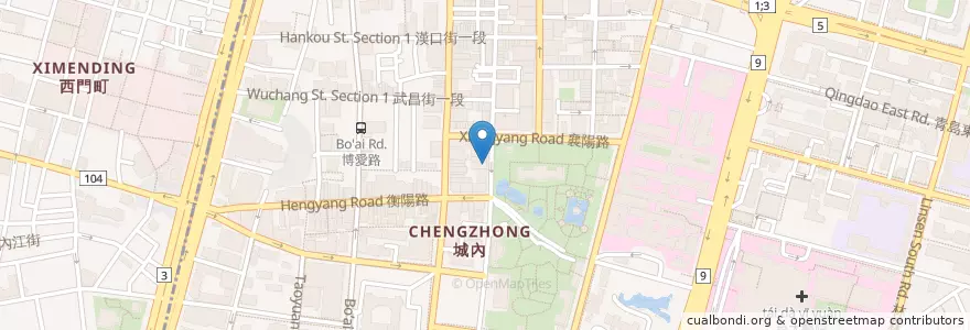 Mapa de ubicacion de 麥食達 en Taiwan, Nuova Taipei, Taipei, 中正區.