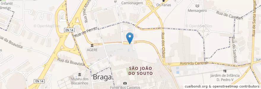 Mapa de ubicacion de Pizza Luza en البرتغال, المنطقة الشمالية (البرتغال), براغا, كافادو, براغا, São José De São Lázaro E São João Do Souto.