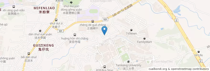 Mapa de ubicacion de 高岩日式屋 en Taiwan, 新北市, 淡水區.