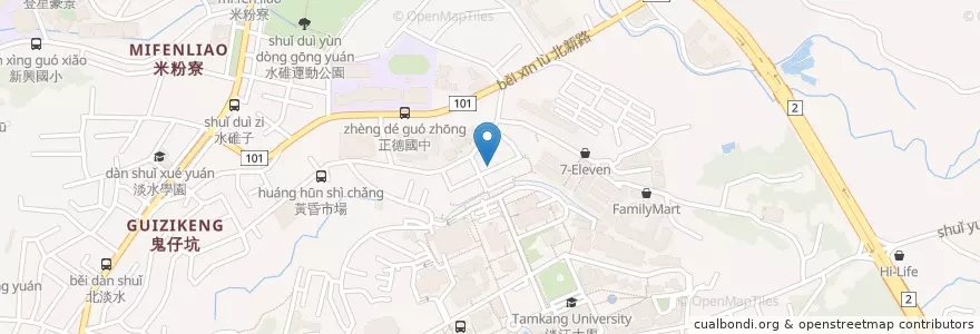 Mapa de ubicacion de 大吉祥香豆腐(已搬遷) en Тайвань, Новый Тайбэй, 淡水區.