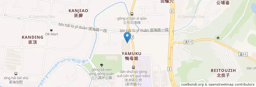 Mapa de ubicacion de 爭鮮迴轉壽司 en Taiwan, Neu-Taipeh, Tamsui.