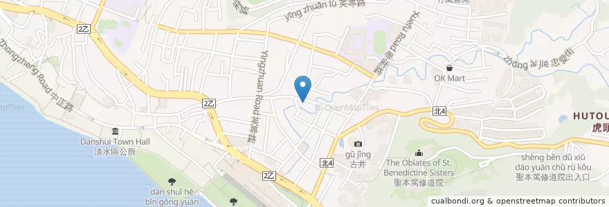 Mapa de ubicacion de 小周牛肉麵水餃 en 타이완, 신베이 시, 단수이 구.