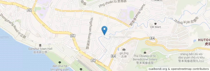 Mapa de ubicacion de 辜媽媽藥燉排骨 en Taiwan, 新北市, 淡水區.