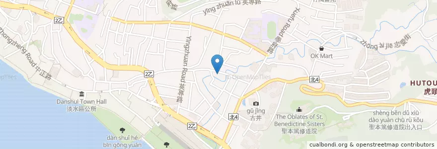 Mapa de ubicacion de 異嗑堂 en تایوان, 新北市, 淡水區.