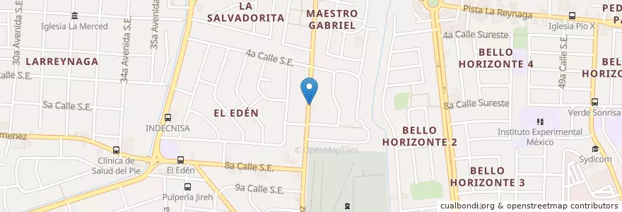 Mapa de ubicacion de Cyber Café y fotocopias Charlize's en Nicaragua, Departamento De Managua, Managua (Municipio).