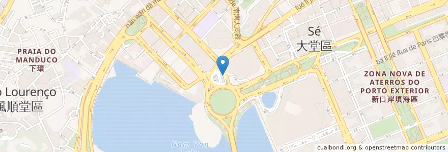 Mapa de ubicacion de 亞馬喇前地 Praça Ferreira Amaral. en 中国, 澳門 Macau, 广东省, 澳門 Macau, 珠海市, 香洲区.