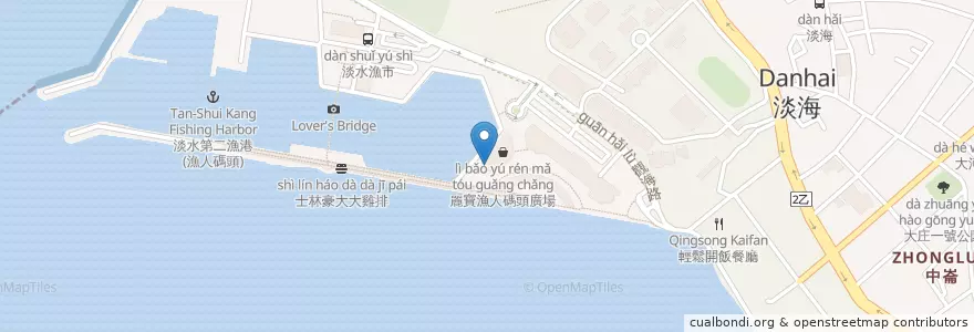 Mapa de ubicacion de 星巴克 en Тайвань, Новый Тайбэй, 淡水區.