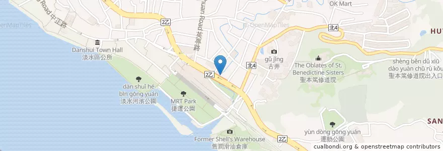 Mapa de ubicacion de Subway en Taiwan, Neu-Taipeh, Tamsui.