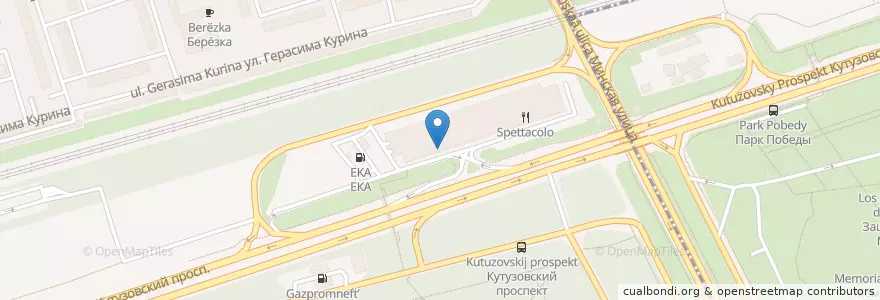 Mapa de ubicacion de el Gauchito en ロシア, 中央連邦管区, モスクワ, Западный Административный Округ, Район Фили-Давыдково.