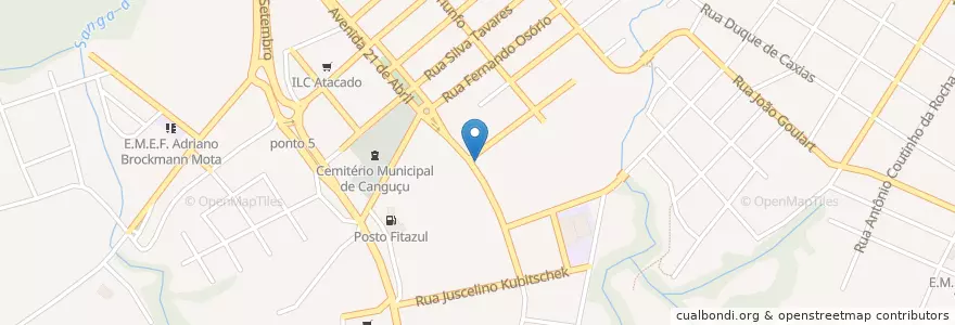 Mapa de ubicacion de IASD - Igreja Adventista do Sétimo Dia - Central de Canguçu en Brasil, Región Sur, Río Grande Del Sur, Região Geográfica Intermediária De Pelotas, Região Geográfica Imediata De Pelotas, Canguçu.