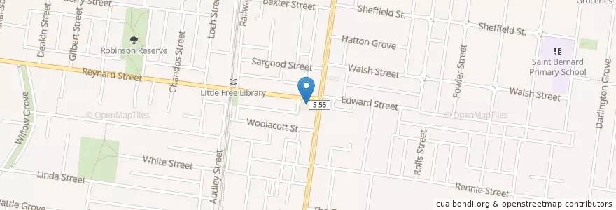 Mapa de ubicacion de Post Office Hotel en Australien, Victoria, City Of Moreland.