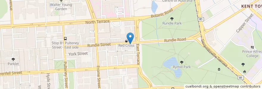 Mapa de ubicacion de Sosta Argentinian Kitchen en Austrália, Austrália Meridional, Adelaide, Adelaide City Council.