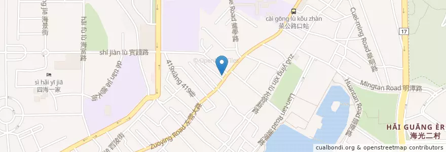Mapa de ubicacion de 振吉國術館 en 臺灣, 高雄市, 左營區.