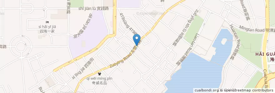 Mapa de ubicacion de 如發早餐店 en 타이완, 가오슝시, 쭤잉구.