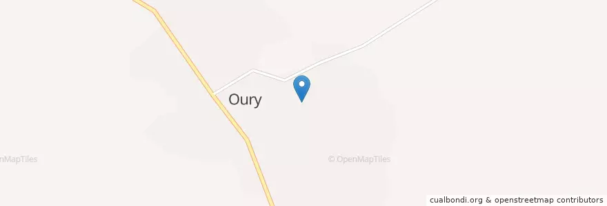 Mapa de ubicacion de Oury en ブルキナファソ, Boucle Du Mouhoun, Balé, Oury.