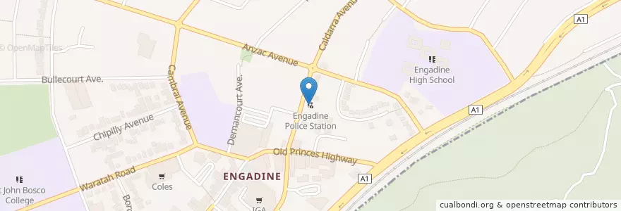 Mapa de ubicacion de Engadine Police Station en Australia, Nuovo Galles Del Sud, Sutherland Shire Council, Sydney.