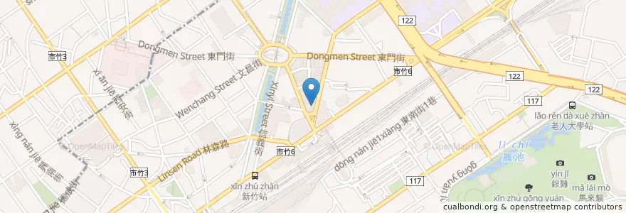 Mapa de ubicacion de 路易莎咖啡 en 臺灣, 臺灣省, 新竹市, 東區.