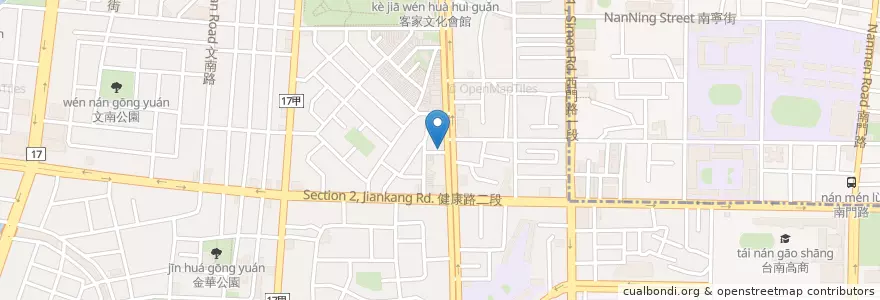 Mapa de ubicacion de 夏林牙醫 en 타이완, 타이난 시, 난구.