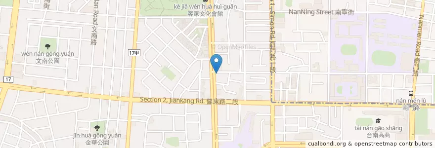 Mapa de ubicacion de 謝眼科診所 en 臺灣, 臺南市, 南區.
