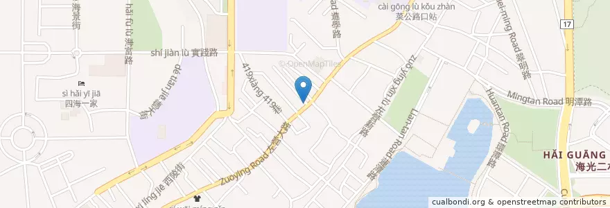 Mapa de ubicacion de 左營動物醫院 en Tayvan, Kaohsiung, 左營區.