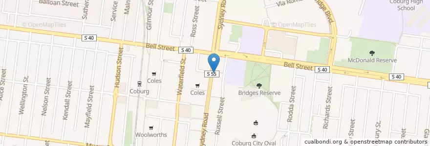 Mapa de ubicacion de Westpac en 오스트레일리아, Victoria, City Of Moreland.