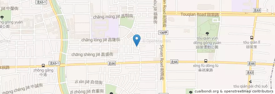 Mapa de ubicacion de 台南擔仔麵 en Тайвань, Новый Тайбэй, 新莊區.