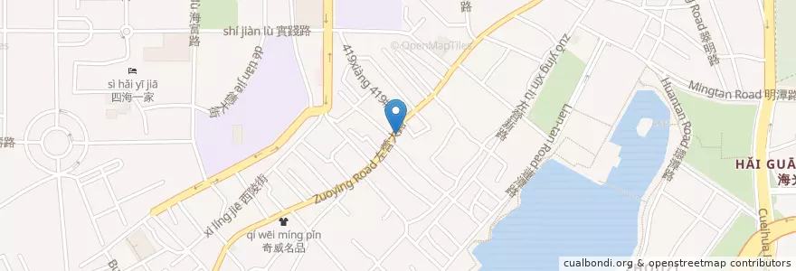 Mapa de ubicacion de 受福中藥房 en 臺灣, 高雄市, 左營區.