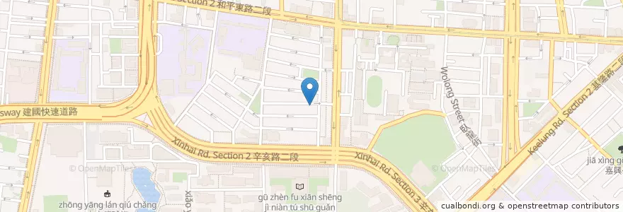 Mapa de ubicacion de 四面八方水餃店 en 台湾, 新北市, 台北市, 大安区.